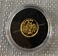 2019 Gold 25 cent coin, Bouquet of Maple Leaves