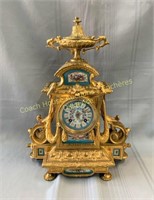 A. Nantes ornate ormolu and porcelain clock
