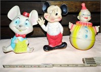 3 Vintage Squeeky Toys