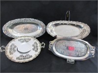 A Silver Plated Tray Set - 4