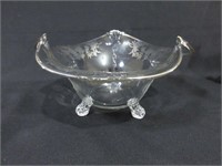 A Three Footed Silver Deposit Bowl