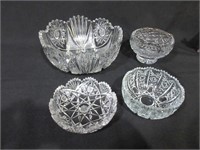 A Lot of 4 Crystal Bowls