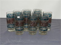 Set of 10 vintage Pepsi glasses