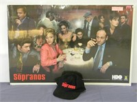 2003 Original poster & hat HBO The Sopranos