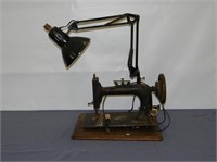 Vintage sewing machine lamp