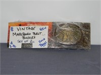 Set of 2 Vintage Marlboro belt buckles