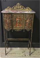 Marble Top, Brass & Iron Phone Stand