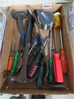 screwdrivers, hammer, bar etc