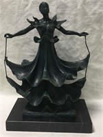 Salvador Dali Bronze Sculpture Of Lady