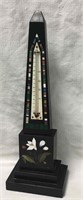 Victorian Pietra Dura Obelisk Thermometer