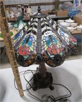 leaded glass table lamp