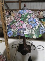 leaded glass table lamp