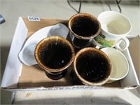 soup mugs, coffee cups, oneida dishes