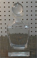 Whisky Liquor Bottle Clear Glass Flask 9"