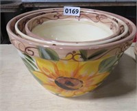 3 pc nesting bowl set - sunny hand painted coll