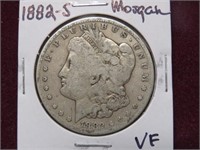1882 S MORGAN SILVER DOLLAR 90% VF
