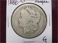 1886 O MORGAN SILVER DOLLAR 90% G