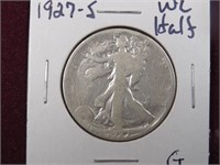 1927 S WALKING LIBERTY HALF DOLLAR 90% G