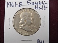 1961 P FRANKLIN HALF DOLLAR 90% AU