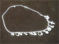 LADIES NECKLACE STAMPED 925 CHARMS 20"