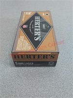 50 rds 9mm luger fmj herters ammo ammunition