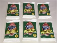 1990 Fleer Football Cards LOT of 6 Unopened Packs
