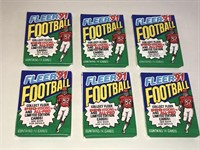 1991 Fleer Football Cards LOT of 6 Unopened Packs