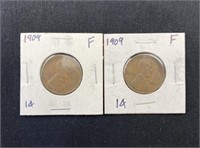 Pair of 1909 Lincoln Wheat Cents