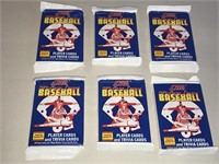 1989 Score Baseball Cards LOT of 6 Unopened Packs