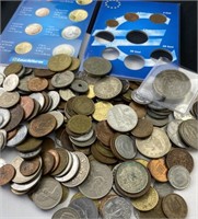 Huge World Coins Lot Includes Silver Peso