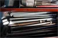 red tool box with bolts