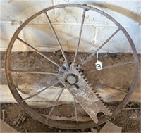 1 steel wheel w/ attachment  25" across