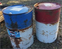 two 55 gallon oil barrels for one money