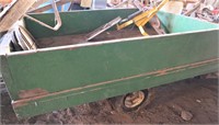green 54"x36' wooden yard trailer