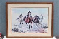 Lg Wild Horses Oil Painting Print- Burl Davis
