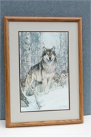 Signed & Numbered WOLVES in SNOW Print