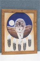Native American Western Wolf Print