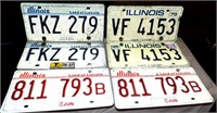 3 Matching Pair of Vintage License Plates