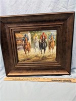 Horse Race Oil on canvas