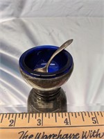 small cobalt salt w/ spoon