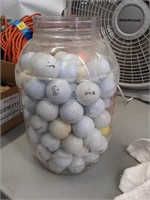 jar of golf balls