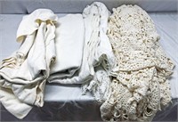 (4) White Table Cloths - Various Sizes