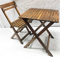 Folding Doll Size Table & Chairs