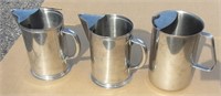 3 Stainless Steel Water Pitchers