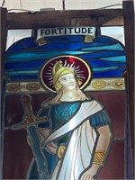 Stained glass church panel "Fortitude"