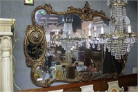 Italian Renascence lighted banquet mirror with