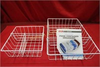 Food Container Organizers 2pc lot