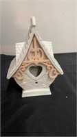 8” ceramic bird house