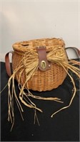 Wicker fishing basket