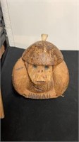 7” carved coconut